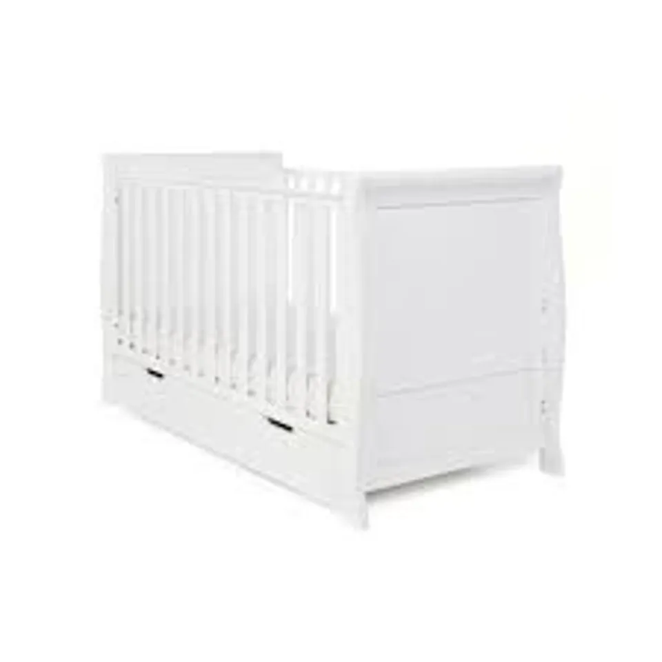 BOXED OBABY STAMFORD CLASSIC COT BED - WHITE (2 BOXES)