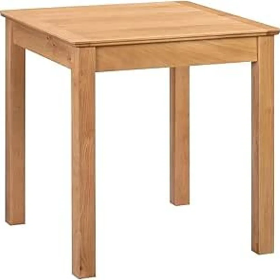 BOXED HALLOWOOD FURNITURE SMALL DINING TABLE - NATURAL OAK (1 BOX)
