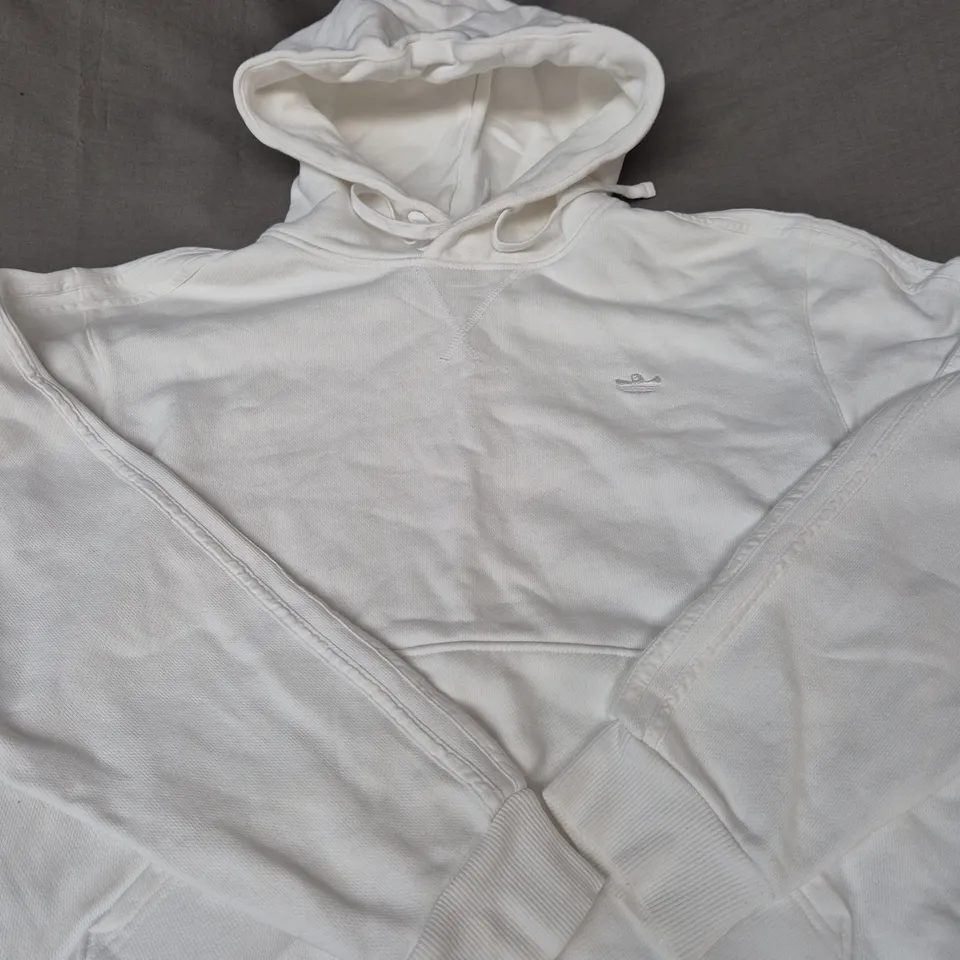 ADIDAS ORIGINAL HOODIE IN WHITE - SIZE S