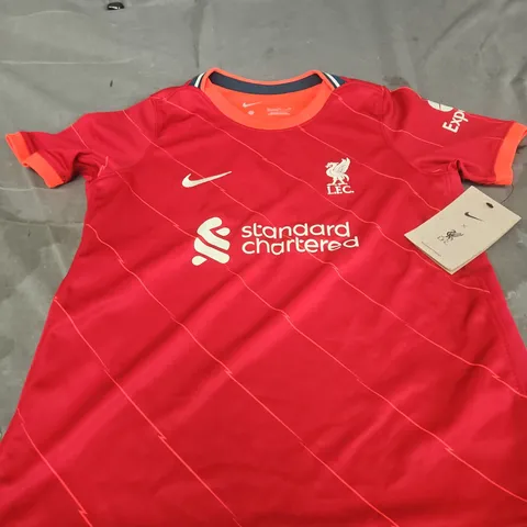 LIVERPOOL FC NIKE KIDS FOOTBALL SHIRT – RED WITH STANDARD CHARTERED SPONSOR SIZE XL