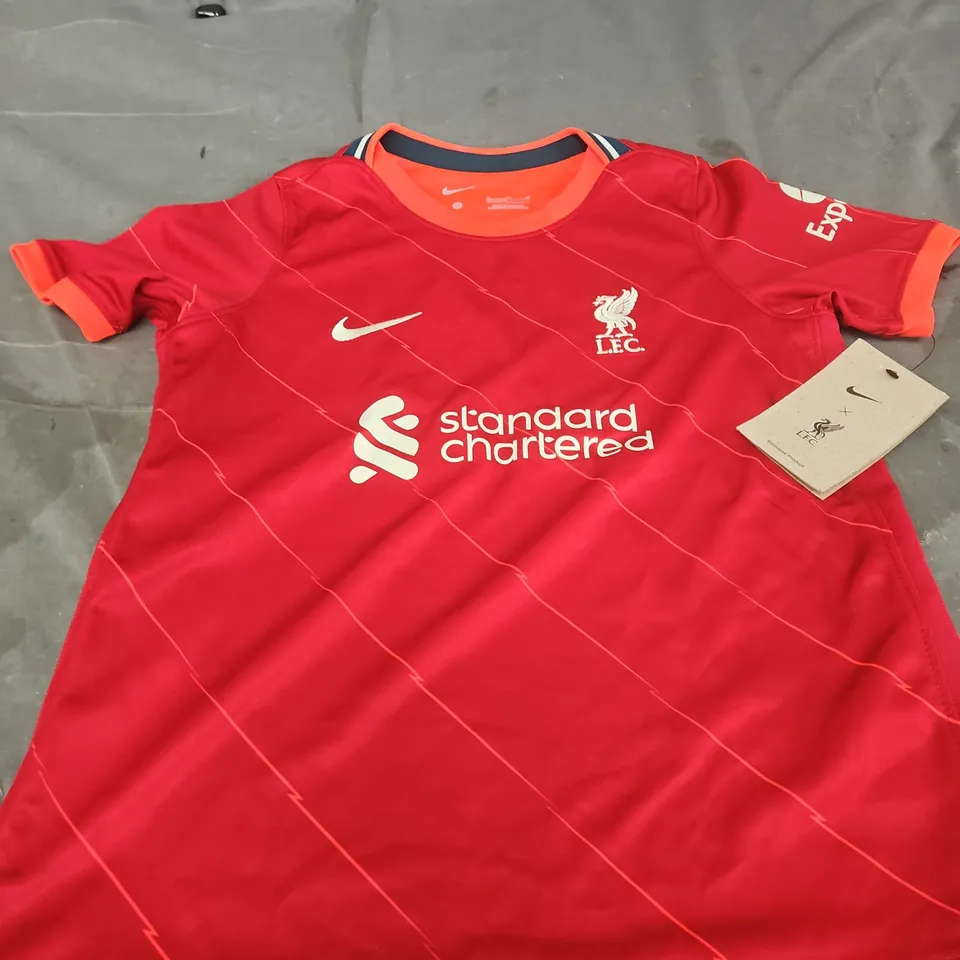 LIVERPOOL FC NIKE KIDS FOOTBALL SHIRT – RED WITH STANDARD CHARTERED SPONSOR SIZE XL
