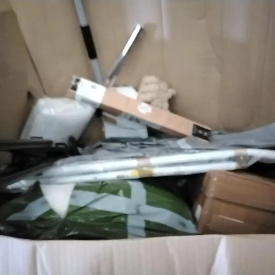 PALLET OF ASSORTED ITEMS INCLUDING ANSIO TOWER FAN, AIR PURIFIER, RETRACTABLE BABY GATE, MASTER CANOPY CANOPY