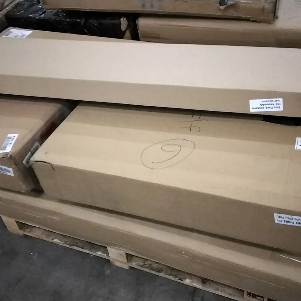 PALLET OF ASSORTED FLATPACK BOXED FURNITURE PARTS