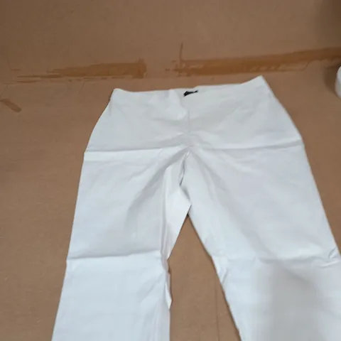 DUSK FASHION SPLIT HEM CAPRI PANTS β WHITE, UK 18