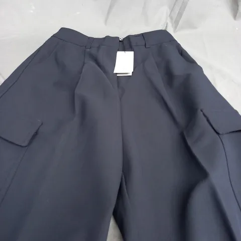 MINT VELVET NAVY FORMAL CARGO TROUSERS - SMALL REG