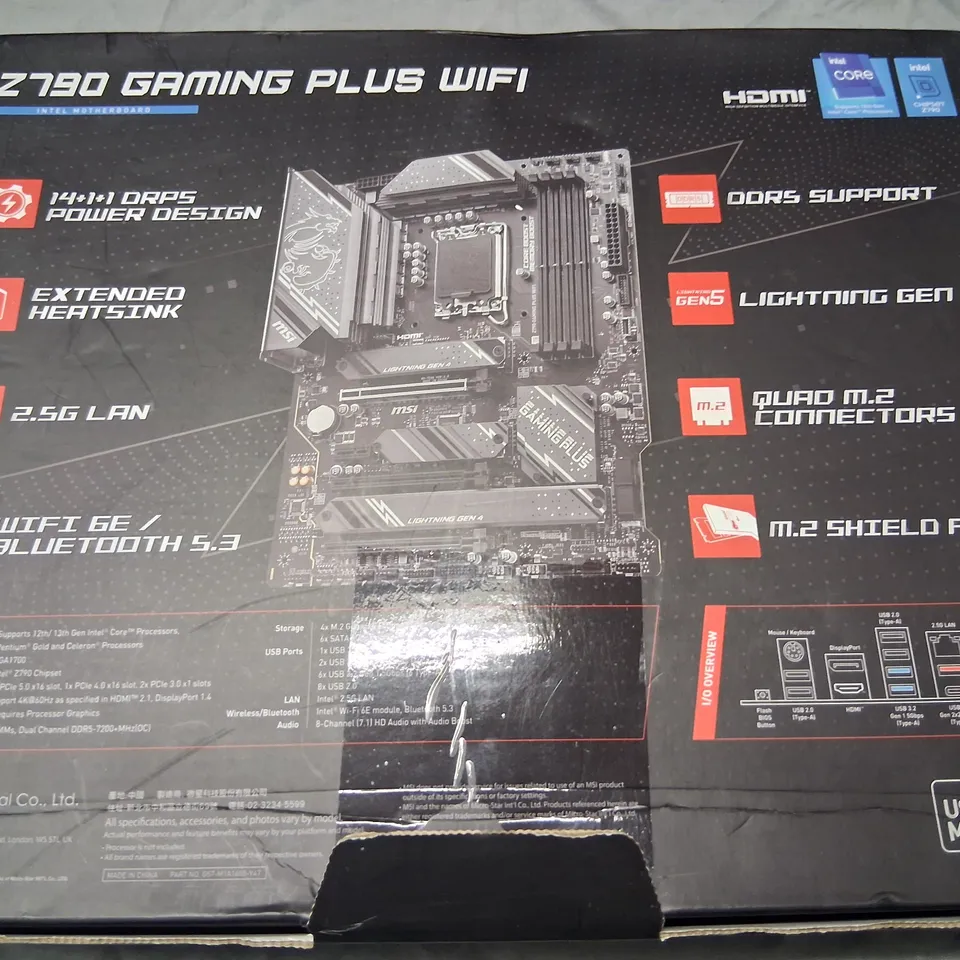 BOXED MSI Z790 GAMING PLUS WIFI INTEL MOTHERBOARD 