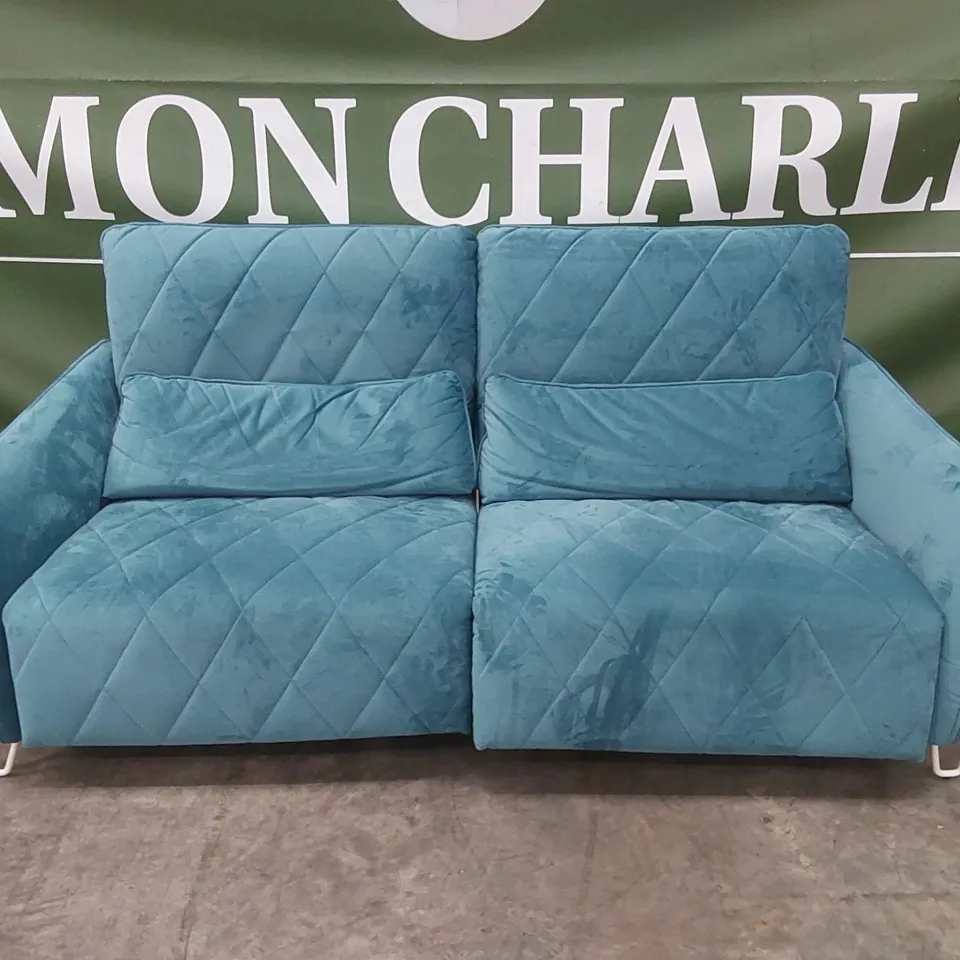 QUALITY DESIGNER ITALIAN MADE AXELLE 3 SEATER ELECTRIC RECLINER VELVET SOFA