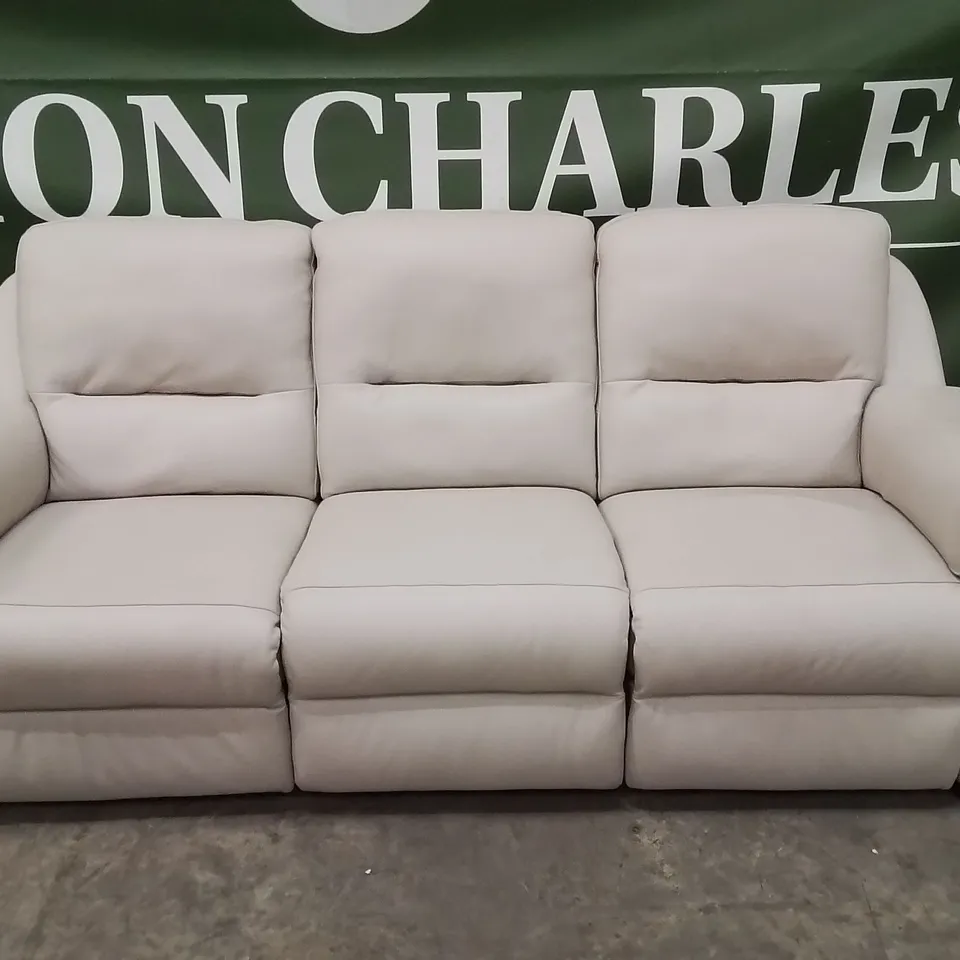 QUALITY DESIGNER ITALIAN MADE AVOLA 3 SEATER LEATHER ELECTRIC RECLINER SOFA 