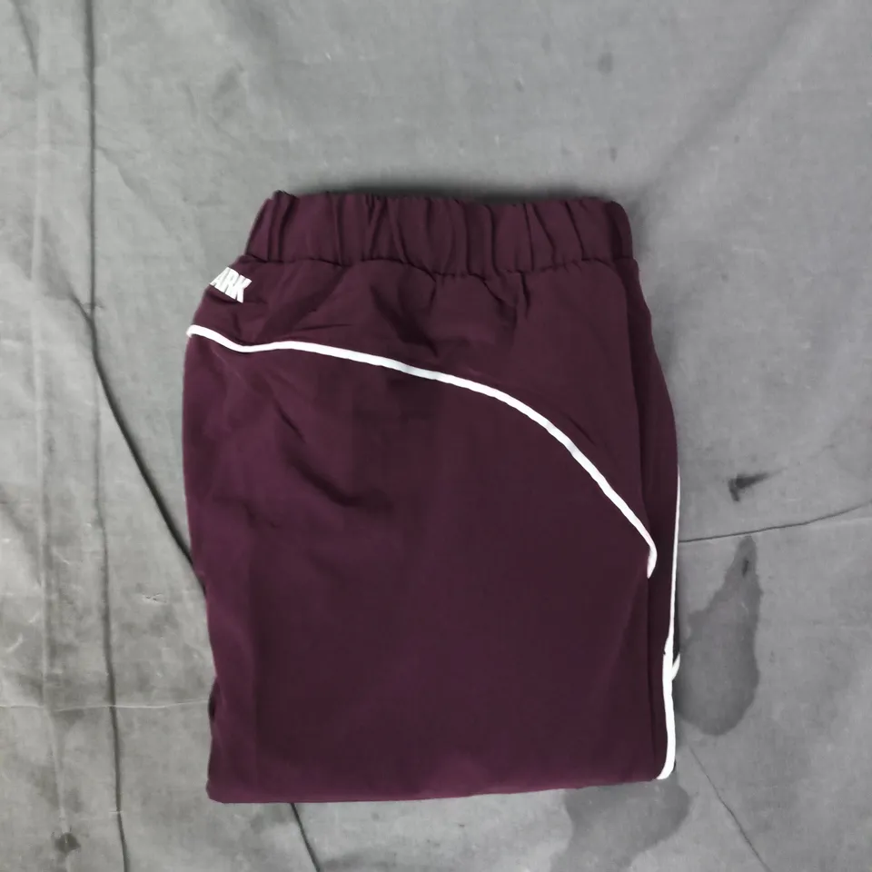 GYM SHARK ARRIVAL WOVEN BLOCK SLIM FIT JOGGERS IN PURPLE SIZE SMALL