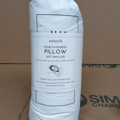 SNOOZE FULL-SIZE PORTABLE PILLOW – WHITE