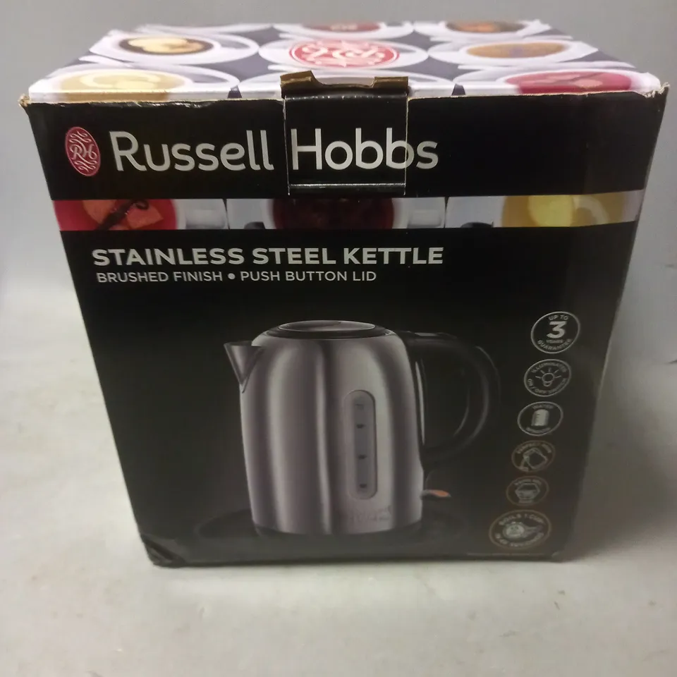 BOXED RUSSELL HOBBS STAINLESS STEEL KETTLE 