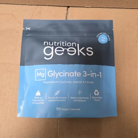 NUTRITION GEEKS MAGNESIUM GLYCINATE 3-IN-1 – 90 VEGAN CAPSULES