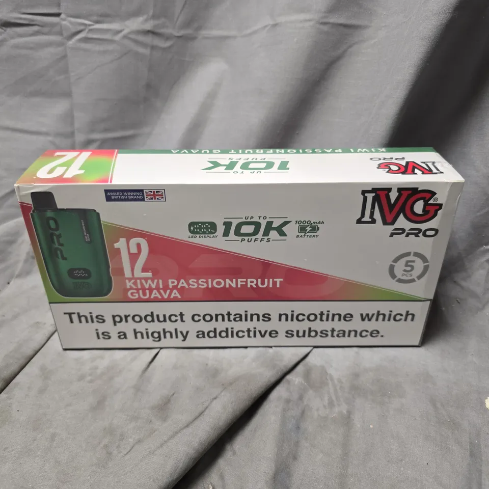 BOXED AND SEALED IVG PRO VAPE KIT MULTIPACK – KIWI OASSIONFRUIT GUAVA – 5 PCS