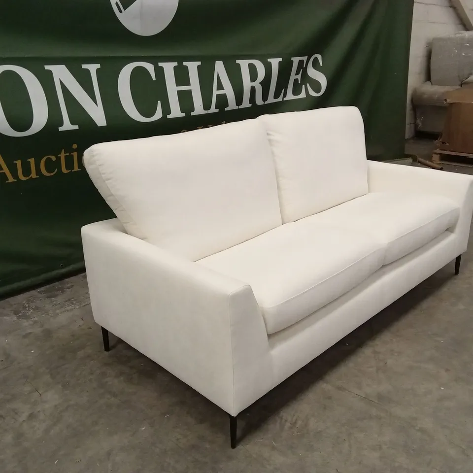 LEXI 3 SEATER SOFA, CREAM HOUSE PLUSH FABRIC