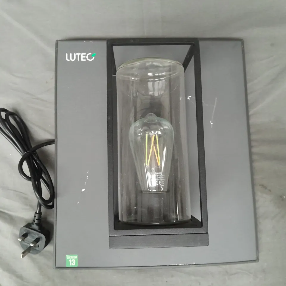 LUTEC STORE DISPLAY WALL LIGHT IN BLACK FRAME - COLLECTION ONLY