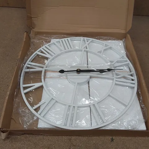 BOXED CRANNELL METAL WALL CLOCK