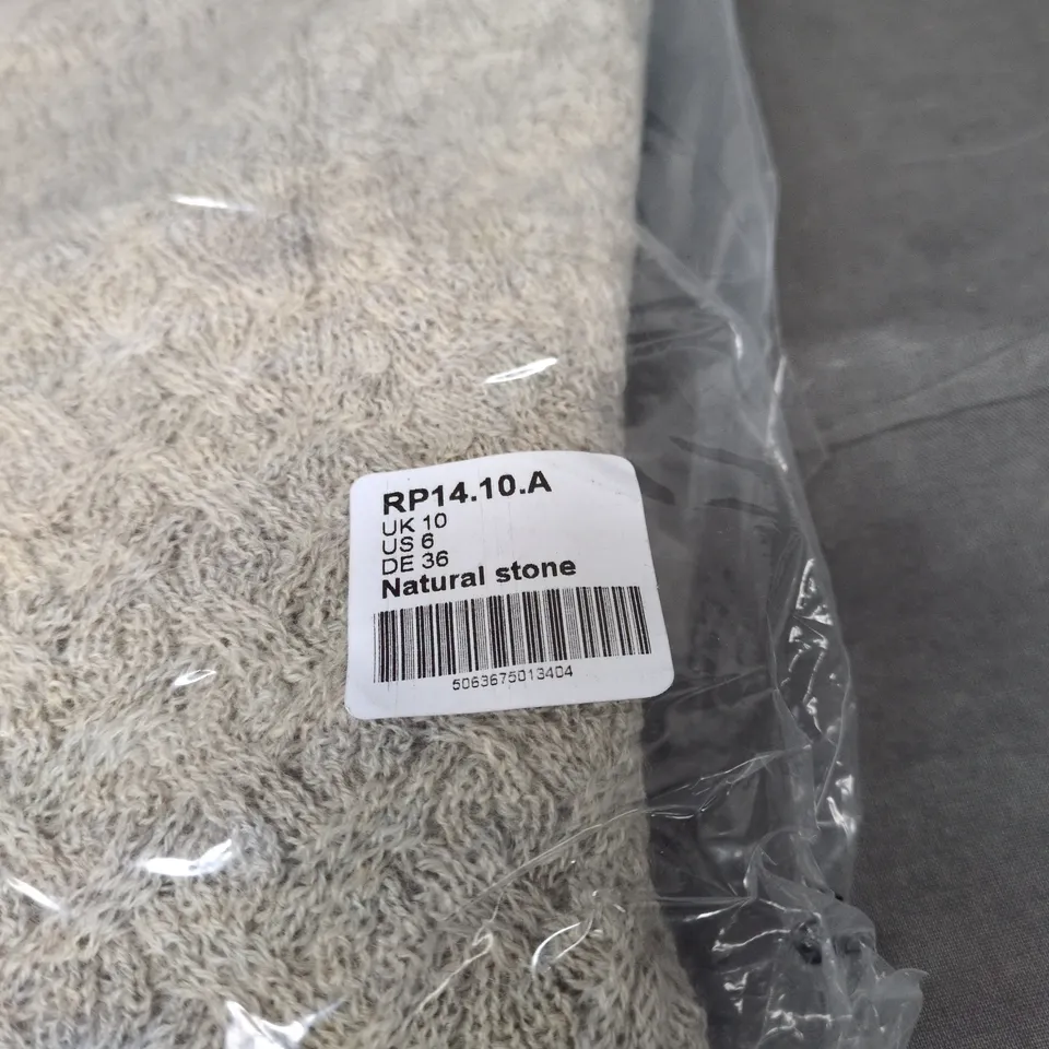 BAGGED POETRY WOMEN'S CARDIGAN – NATURAL STONE, UK 10 (US 6, DE 36)