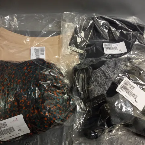 APPROXIMATELY 10 ASSORTED CLOTHING ITEMS TO INCLUDE LEGGINGS, DRESS, CHINCHER, ETC