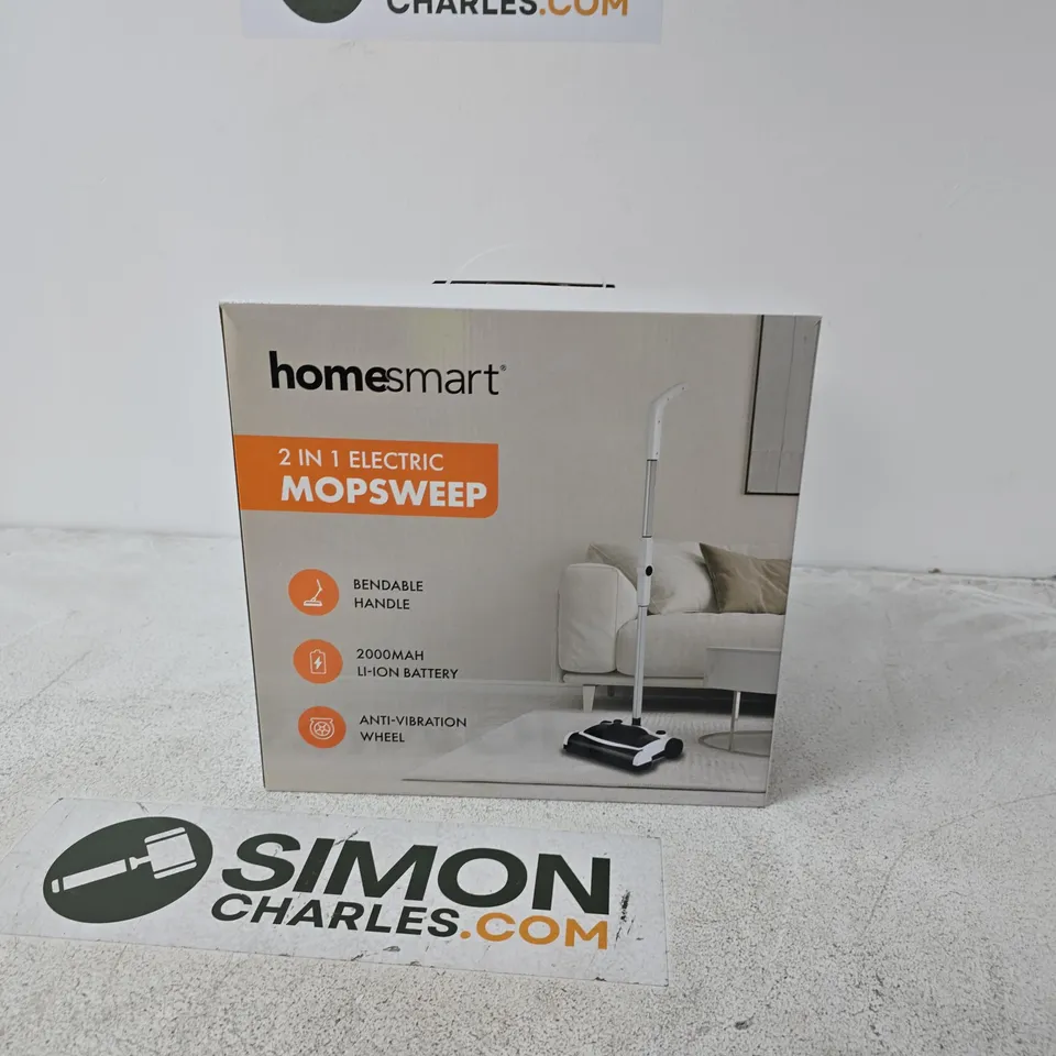 HOMESMART 2-IN-1 ELECTRIC MOP SWEEP, BOXED