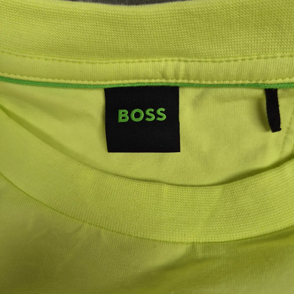 HUGO BOSS T-SHIRT – NEON LIME YELLOW SIZE XXL