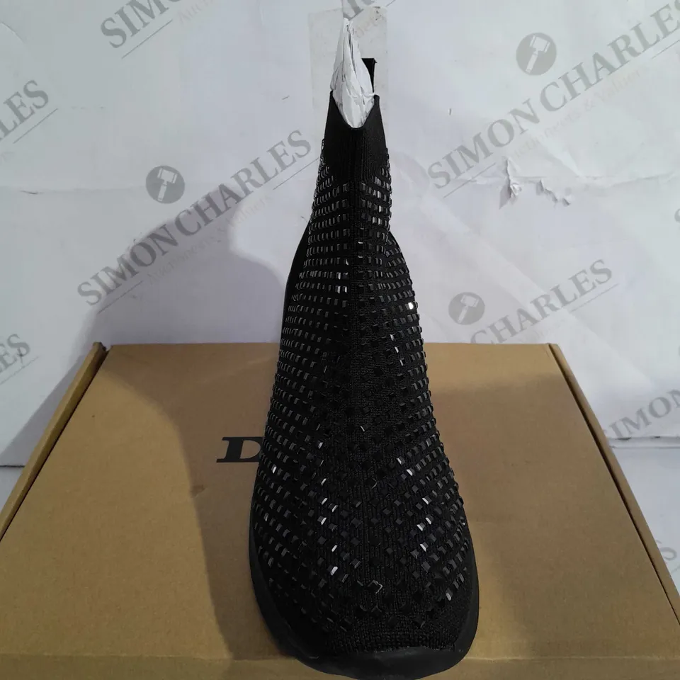 DUNE ENVY EMBELLISHED KNITTED BLACK - SIZE 8