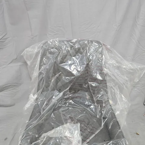 BOXED 2X BLACK BUCKET CHAIRS WITH LEGS AND BOLTS