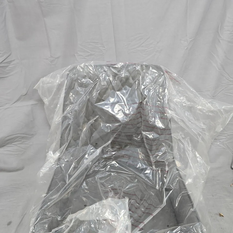 BOXED 2X BLACK BUCKET CHAIRS WITH LEGS AND BOLTS