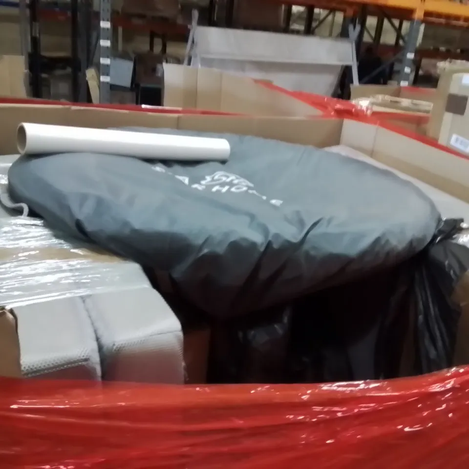 PALLET OF ASSORTED HOUSEHOLD GOODS AND PRODUCTS TO INCLUDE;KIDS BIKE,TOILET SEAT
