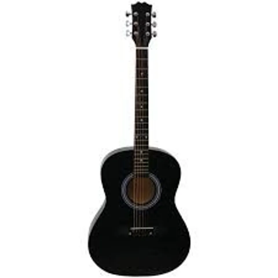 OYPLA BLACK 39" FULL SIZE 4/4 6 STRING STEEL STRUNG ACOUSTIC GUITAR