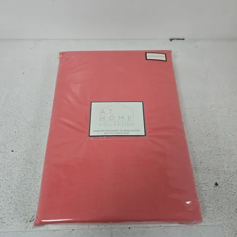 AT HOME COLLECTION SUPER KING DUVET COVER – CORAL PINK