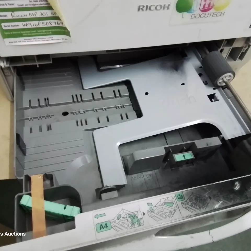 RICOH AFICIO MP 301 SPF FAST MONO MULTI FUNCTION FAX/SCAN/ PRINT 31ppm