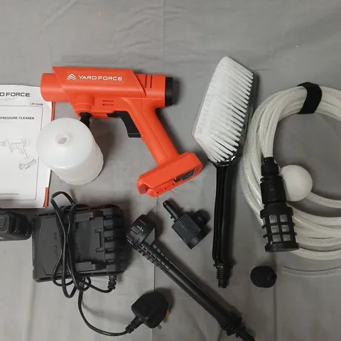 YARD FORCE 20V CORDLESS PRESSURE CLEANER – BATTERY & CHARGER INCLUDED