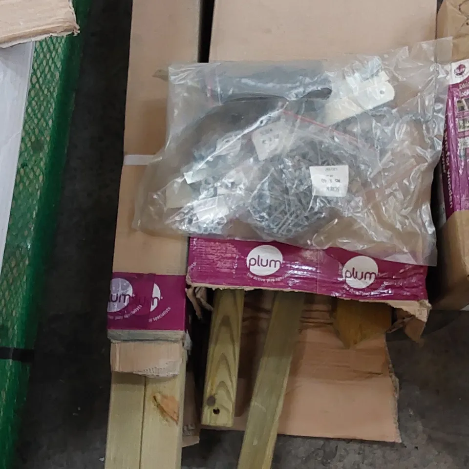 2 BOXES OF PLUM WOODEN PARTS