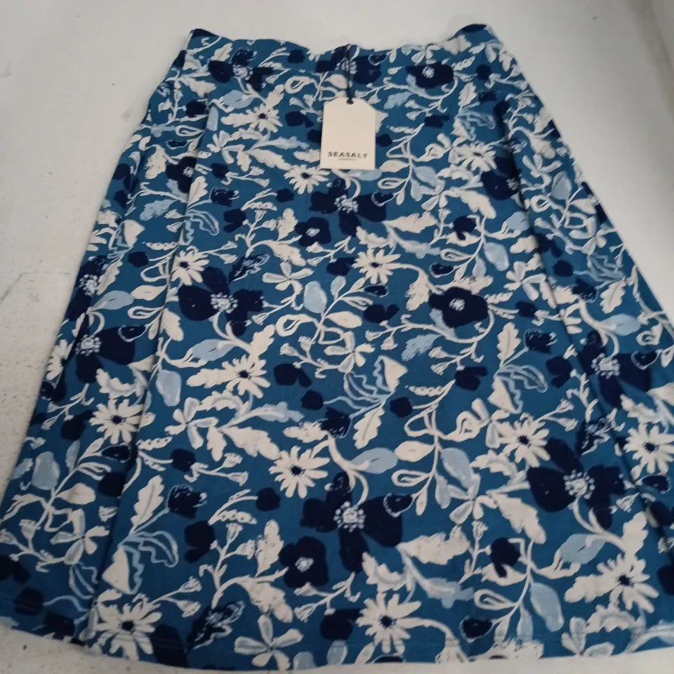 SEASALT CORNWALL ROSE SKIRT KNEE LENGTH WINDING MEADOW SAIL BOATS - UK 10