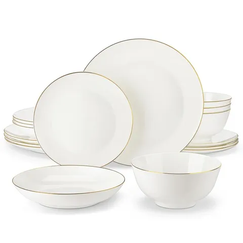 BOXED MALACASA NORI 16 PIECE FINE BONE CHINA DINNERWARE SET (1 BOX)