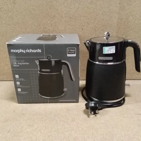 BOXED MORPHY RICHARDS SIGNATURE 1.5L JUG KETTLE - BLACK