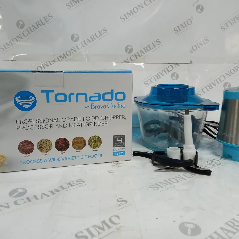 BOXED TORNADO BY BRAVA CUCINA PROFESSIONAL FOOD CHOPPER, PROCESSOR AND MEAT GRINDER