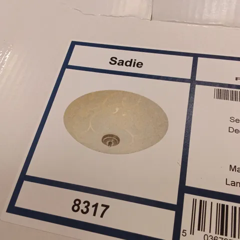 BOXED SEMI FLUSH FITTING DECORATIVE PATTERN - OPAL GLASS (1 BOX)