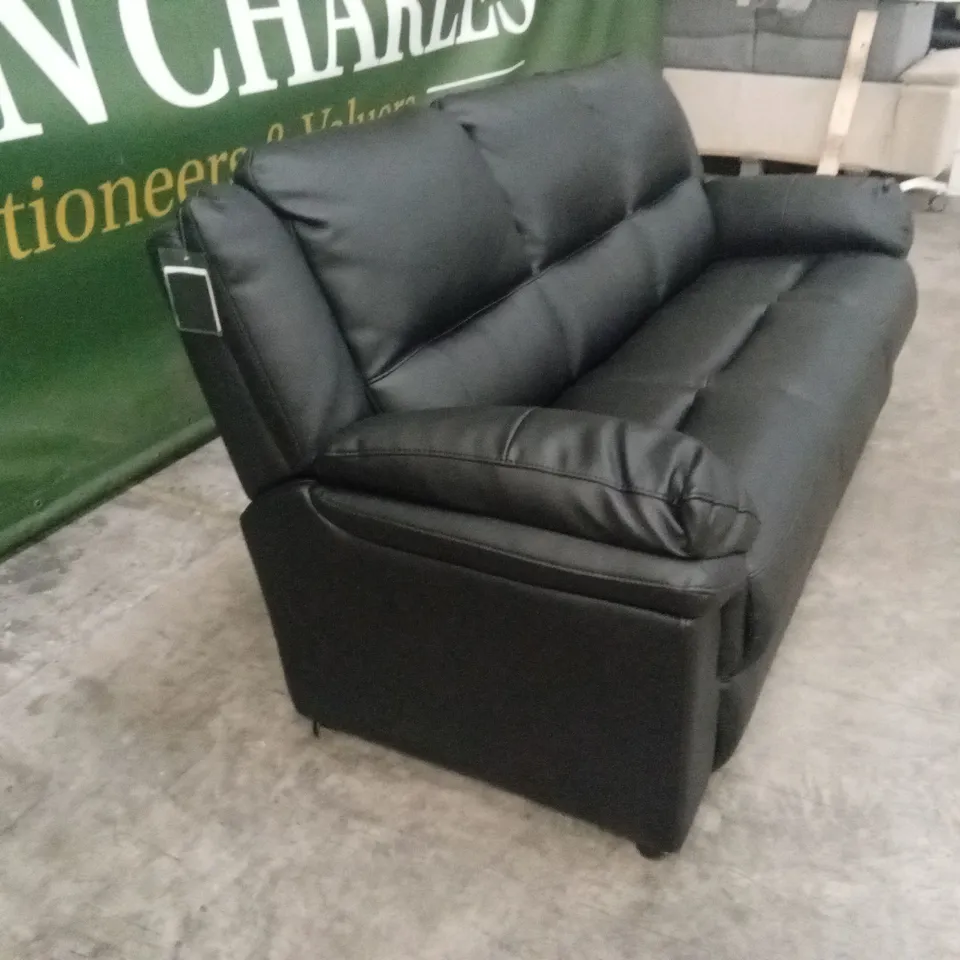 ALBION LUXURY FAUX LEATHER HIGH BACK 3 SEATER SOFA RRP £599