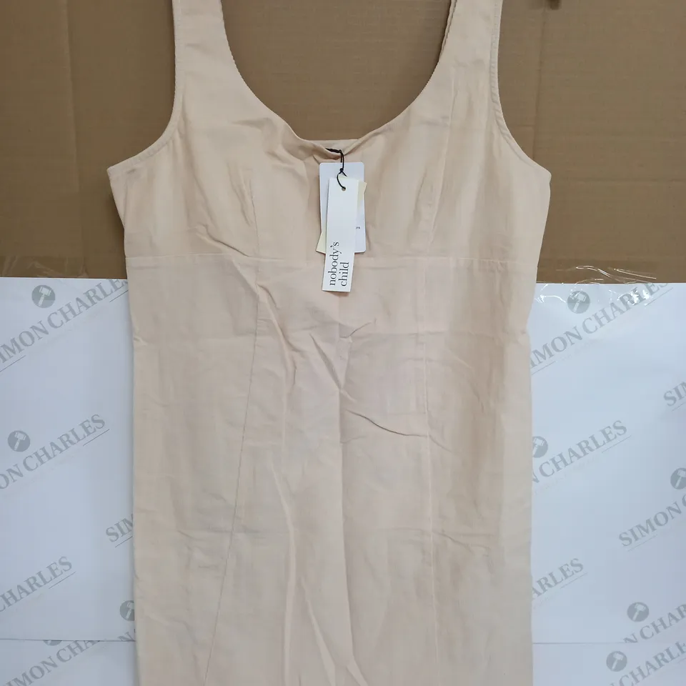 NOBODYS CHILD VALENTINA MINI DRESS SCOOP NECK IN STONE - UK 12