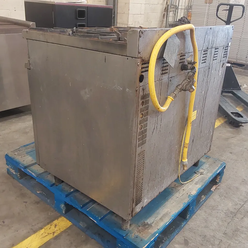 STAINLESS STEEL COMMERCIAL 6 GAS BURNER DOUBLE OVEN