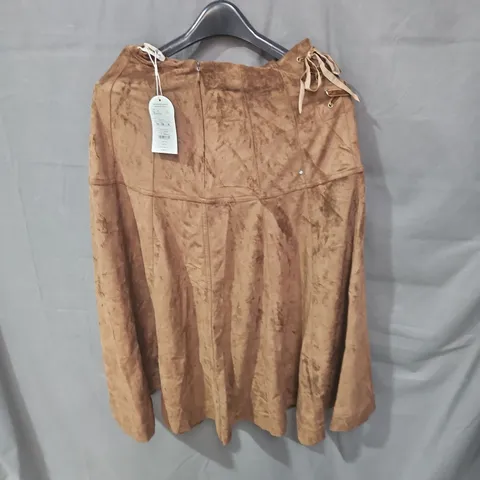 MONSOON WOMEN'S DARK BROWN SKIRT, UK 10 (EU 38) – DESIGNED IN LONDON