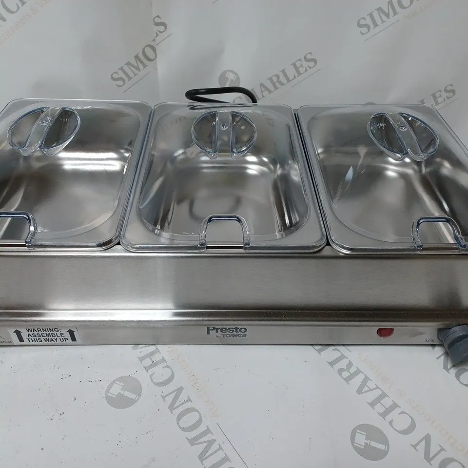 PRESTO THREE WAY BUFFET SERVER AND PLATE WARMER 