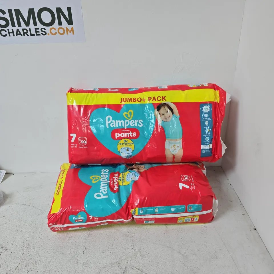 PAMPERS PANTS BABY DIAPERS – JUMBO PACK, SIZE 7 (15+ KG) 100 PANTS