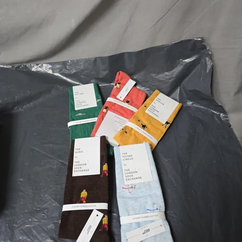 BOXED THE LONDON SOCK EXCHANGE GOLDFINGER COLLECTION - 5 PAIRS 