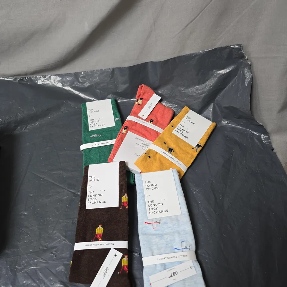 BOXED THE LONDON SOCK EXCHANGE GOLDFINGER COLLECTION - 5 PAIRS 