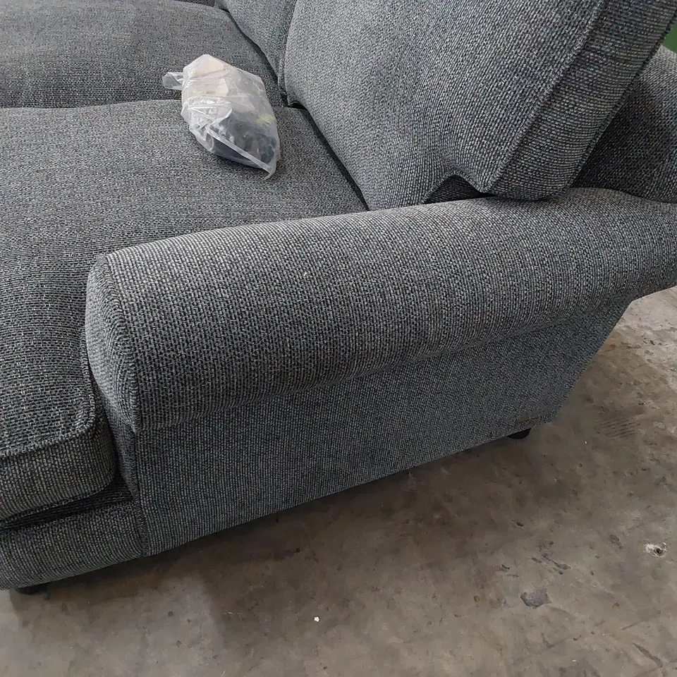 QUALITY BRITISH DESIGNER LOUNGE Co. TWO SEATER SOFA GREY FABRIC 