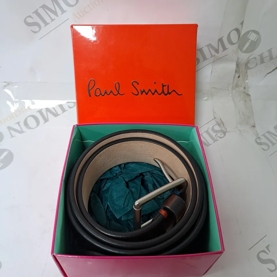PAUL SMITH BLACK LEATHER BELT 