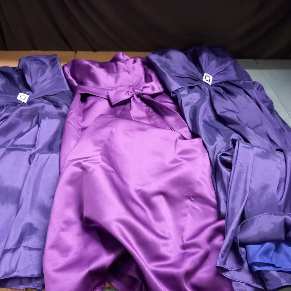 LOT OF 3 PURPLE OCCASION DRESSES - SIZES 12/14/18