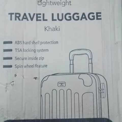 BOXED LUGG LIGHTWEIGHT TRAVEL LUGGAGE KHAKI